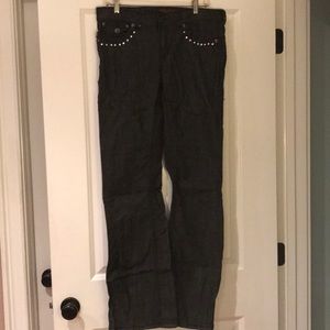 Size 13 Jeans De Fleur black rhinestone jeans